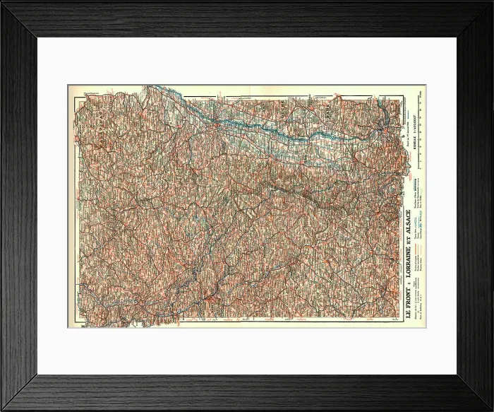 Framed Print : Le Front Lorraine et Alsace. 1er janvier 1916, 1916. Creator: Unknown Framed Print : Le Front Lorraine et Alsace. 1er janvier 1916, 1916. Creator: Unknown