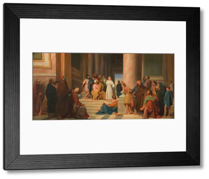 Framed Print : Esquisse pour l'église Notre-Dame-de-Lorette : Jésus parmi les Docteurs, c.1837. Creator: Michel Martin Drolling Framed Print : Esquisse pour l'église Notre-Dame-de-Lorette : Jésus parmi les Docteurs, c.1837. Creator: Michel Martin Drolling