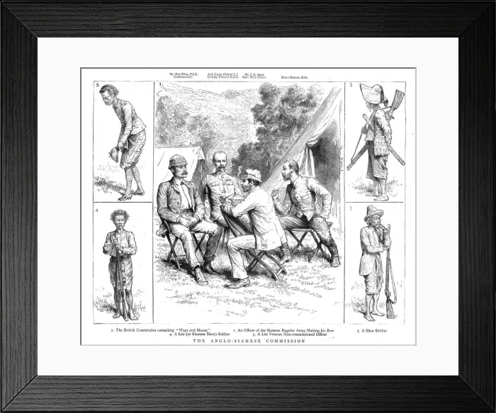 Framed Print : The Anglo-Siamese Commission, 1890. Creator: Unknown Framed Print : The Anglo-Siamese Commission, 1890. Creator: Unknown