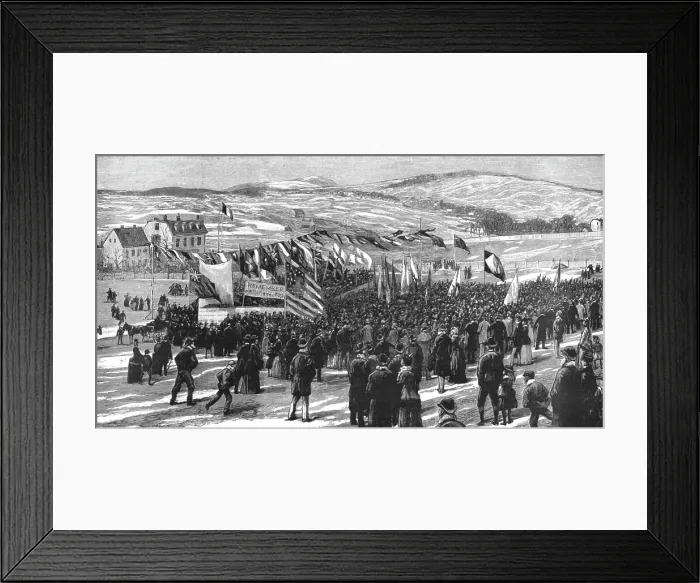Framed Print : The Fisheries Question in NewFoundland, Demonstration against the French Fishing in British Waters Creator: Unknown Framed Print : The Fisheries Question in NewFoundland, Demonstration against the French Fishing in British Waters Creator: Unknown