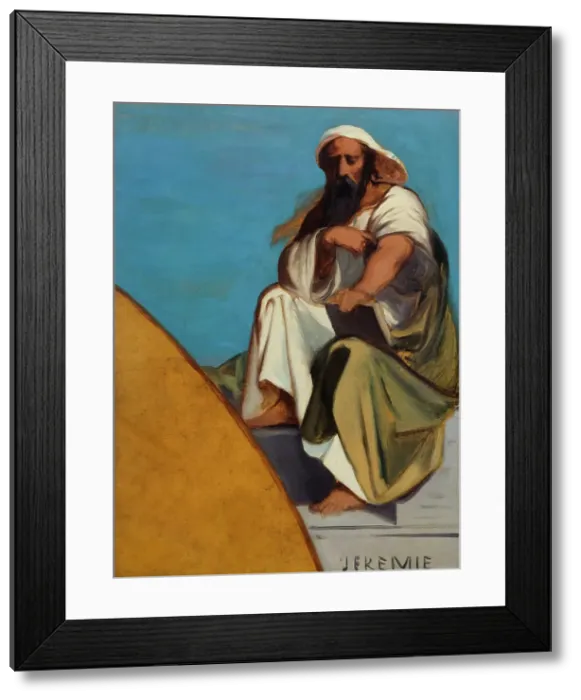 Framed Print : Esquisse pour l'église Saint-Jacques-Saint-Christophe de la Villette : Jérémie, c.1843. Creator: Jean-François Brémond Framed Print : Esquisse pour l'église Saint-Jacques-Saint-Christophe de la Villette : Jérémie, c.1843. Creator: Jean-François Brémond
