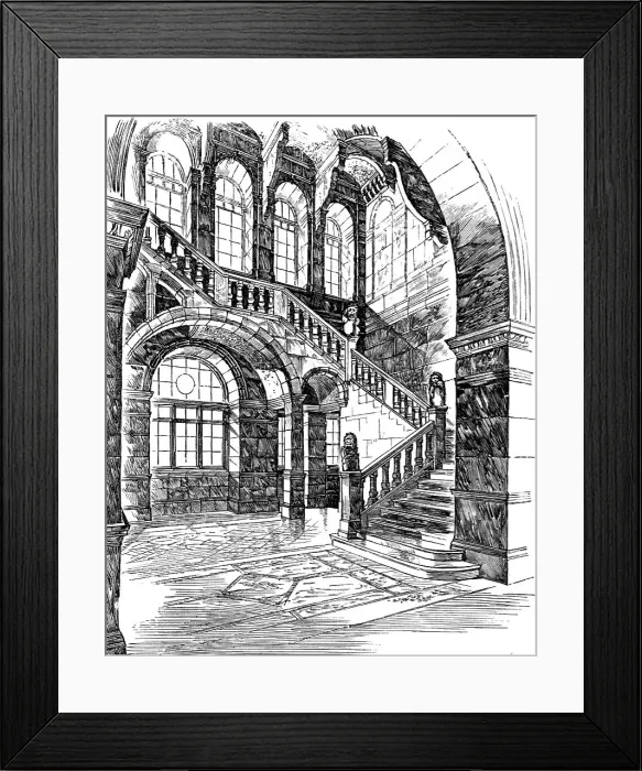 Framed Print : The Imperial Institute of the United Kingdom, The Colonies, and India; East Staircase to First an Creator: Unknown Framed Print : The Imperial Institute of the United Kingdom, The Colonies, and India; East Staircase to First an Creator: Unknown