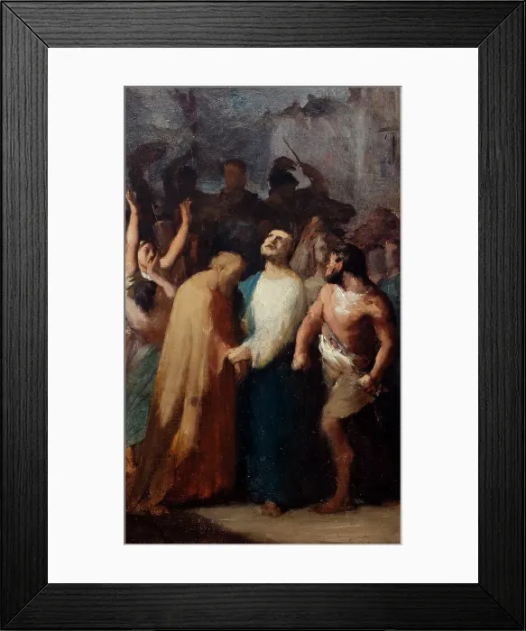 Framed Print : Esquisse pour l'église Saint-Jacques-Saint-Christophe de la Villette : Martyre de Saint... c.1843. Creator: Jean-François Brémond Framed Print : Esquisse pour l'église Saint-Jacques-Saint-Christophe de la Villette : Martyre de Saint... c.1843. Creator: Jean-François Brémond