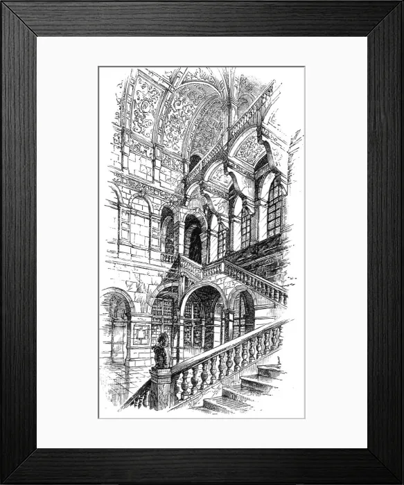 Framed Print : The Imperial Institute of the United Kingdom, The Colonies, and India; West Staircase to First an Creator: Unknown Framed Print : The Imperial Institute of the United Kingdom, The Colonies, and India; West Staircase to First an Creator: Unknown