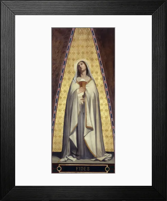 Framed Print : Esquisse pour l'église de Saint-Jacques-Saint-Christophe de la Villette : La Foi, c.1843. Creator: Jean-François Brémond Framed Print : Esquisse pour l'église de Saint-Jacques-Saint-Christophe de la Villette : La Foi, c.1843. Creator: Jean-François Brémond
