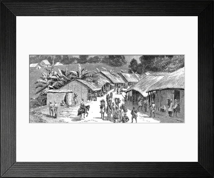 Framed Print : With the Chin-Lushai Expeditionary Force; The Bazaar at Demagiri, 1890. Creator: Unknown Framed Print : With the Chin-Lushai Expeditionary Force; The Bazaar at Demagiri, 1890. Creator: Unknown