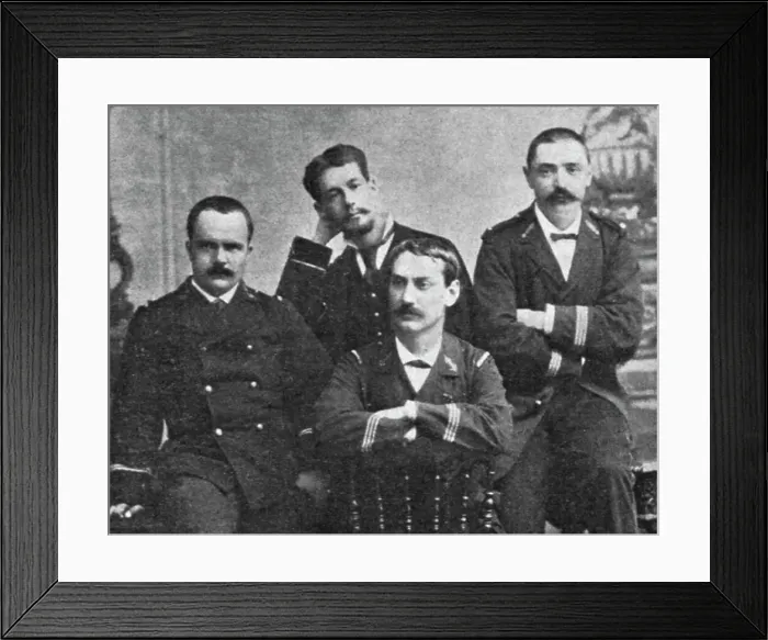 Framed Print : Le general Gallieni; Le jeune capitaine Gallieni, en 1881, revenant de sa mission... 1881. Creator: J. Sereni Framed Print : Le general Gallieni; Le jeune capitaine Gallieni, en 1881, revenant de sa mission... 1881. Creator: J. Sereni