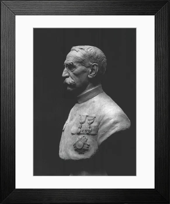 Framed Print : Le general Gallieni; Bust par Auguste Maillard, c1916. Creator: H.A. Demay Framed Print : Le general Gallieni; Bust par Auguste Maillard, c1916. Creator: H.A. Demay