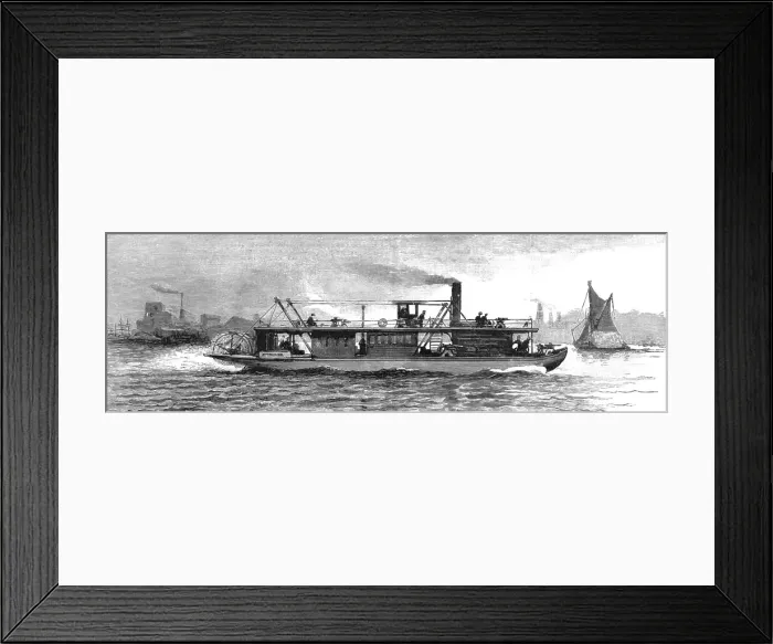 Framed Print : The British Gunboat Mosquito composed of Floatable Sections, fro service on the Zambesi and Shire Creator: Unknown Framed Print : The British Gunboat Mosquito composed of Floatable Sections, fro service on the Zambesi and Shire Creator: Unknown