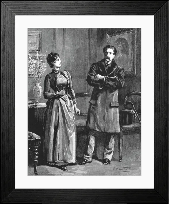 Framed Print : Madame Leroux'; By Francis Eleanor Trollope; Oh, make yourself easy, Mr. Rushmere, she said, fla Creator: Percy Macquoid Framed Print : Madame Leroux'; By Francis Eleanor Trollope; Oh, make yourself easy, Mr. Rushmere, she said, fla Creator: Percy Macquoid