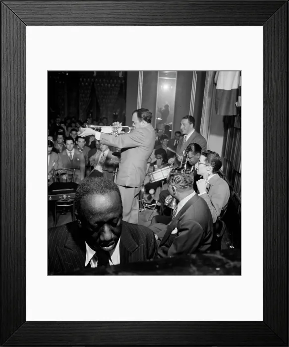 Framed Print : Portrait of James P. (James Price) Johnson, Marty Marsala, Albert Nicholas...Webster Hall, NY, 1947. Creator: William Paul Gottlieb Framed Print : Portrait of James P. (James Price) Johnson, Marty Marsala, Albert Nicholas...Webster Hall, NY, 1947. Creator: William Paul Gottlieb