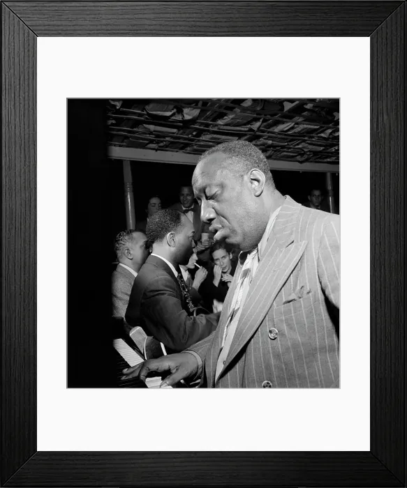 Framed Print : Portrait of James P. (James Price) Johnson, Riverboat on the Hudson, N.Y. ca. July 1947. Creator: William Paul Gottlieb