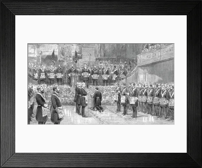 Framed Print : The Installation of the Duke of Clarence at Reading as Provisional Grand Master of the Berkshire F Creator: Unknown Framed Print : The Installation of the Duke of Clarence at Reading as Provisional Grand Master of the Berkshire F Creator: Unknown