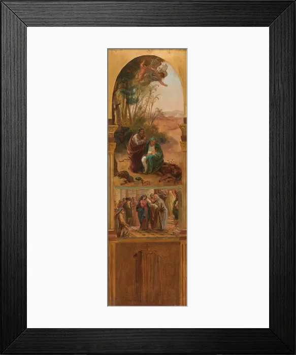 Framed Print : Sketch for the church of Saint-Eustache, c.1854. Creator: Léon Riesener Framed Print : Sketch for the church of Saint-Eustache, c.1854. Creator: Léon Riesener