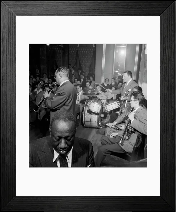 Framed Print : Portrait of James P. (James Price) Johnson, Albert Nicholas, Johnny...Webster Hall, N.Y. 1947. Creator: William Paul Gottlieb Framed Print : Portrait of James P. (James Price) Johnson, Albert Nicholas, Johnny...Webster Hall, N.Y. 1947. Creator: William Paul Gottlieb