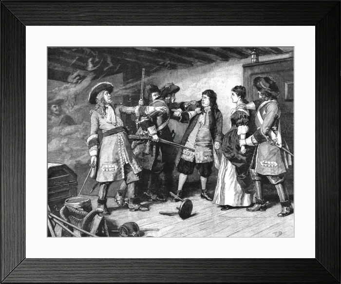 Framed Print : Urith: A Tale of Dartmoor, By S. Baring Gould, M. A.; The next moment she and Solomon Gills were Creator: Frank Dadd. Urith: A Tale of Dartmoor, By S. Baring Gould, M