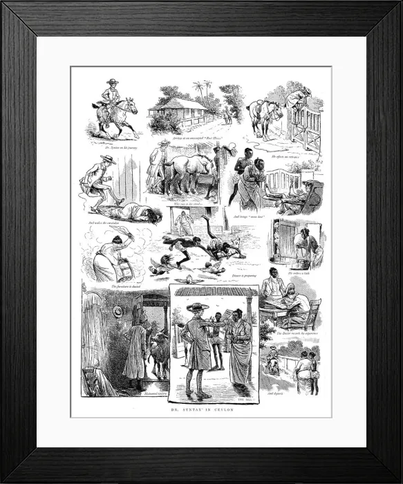 Framed Print : Dr. Syntax in Ceylon, 1890. Creator: Unknown Framed Print : Dr. Syntax in Ceylon, 1890. Creator: Unknown