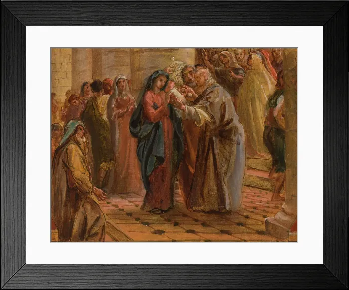 Framed Print : Sketch for the church of Saint-Eustache, c.1854. Creator: Léon Riesener Framed Print : Sketch for the church of Saint-Eustache, c.1854. Creator: Léon Riesener