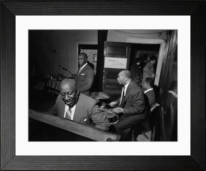 Framed Print : Portrait of James P. (James Price) Johnson...Gottlieb's office party, Jamaica, Queens, N.Y. c.1948. Creator: William Paul Gottlieb Framed Print : Portrait of James P. (James Price) Johnson...Gottlieb's office party, Jamaica, Queens, N.Y. c.1948. Creator: William Paul Gottlieb