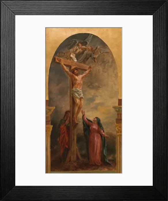 Framed Print : Sketch for the church of Saint-Eustache: Christ on the cross, c.1854. Creator: Léon Riesener Framed Print : Sketch for the church of Saint-Eustache: Christ on the cross, c.1854. Creator: Léon Riesener