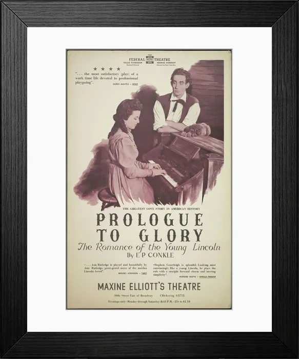 Framed Print : Prologue to Glory, New York, 1938. Creator: Unknown Framed Print : Prologue to Glory, New York, 1938. Creator: Unknown