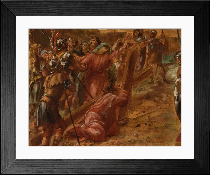 Framed Print : Sketch for the church of Saint-Eustache: Christ carrying the cross, c.1854. Creator: Léon Riesener Framed Print : Sketch for the church of Saint-Eustache: Christ carrying the cross, c.1854. Creator: Léon Riesener