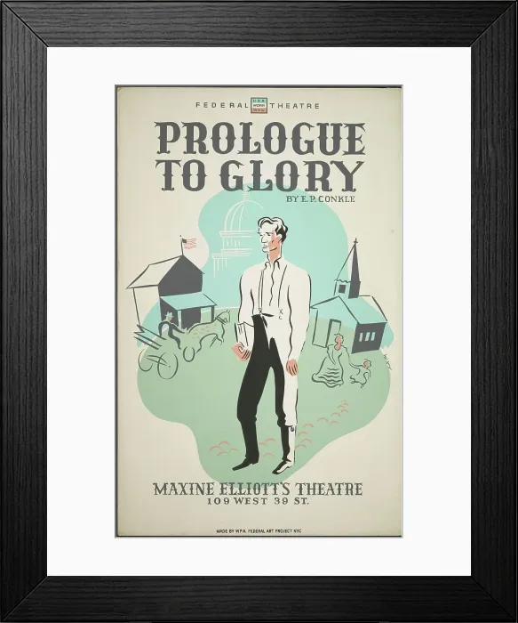 Framed Print : Prologue to Glory 1, New York, 1938. Creator: Unknown Framed Print : Prologue to Glory 1, New York, 1938. Creator: Unknown
