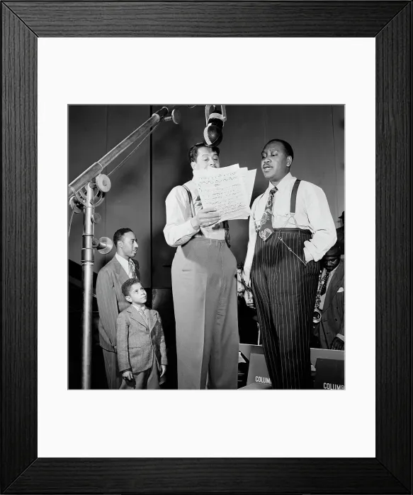 Framed Print : Portrait of Jonah Jones and Cab Calloway, Columbia studio, New York, N.Y. ca. Mar. 1947. Creator: William Paul Gottlieb Framed Print : Portrait of Jonah Jones and Cab Calloway, Columbia studio, New York, N.Y. ca. Mar. 1947. Creator: William Paul Gottlieb