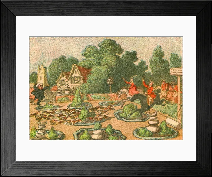 Framed Print : Old Fashioned Sporting Pictures, and the Road to Bygone Days; The Enraged Vicar, or Fox Hunting ve Creator: Unknown Framed Print : Old Fashioned Sporting Pictures, and the Road to Bygone Days; The Enraged Vicar, or Fox Hunting ve Creator: Unknown