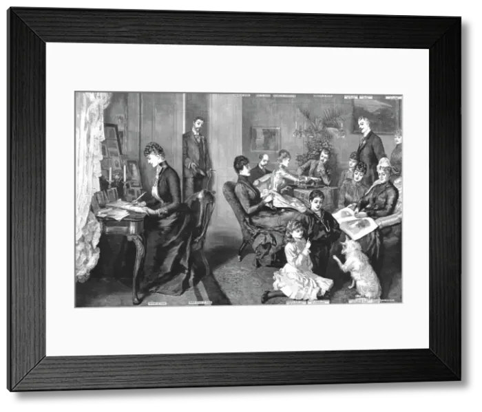 Framed Print : A Family Re-union at the Castle of Fredensborg, Denmark, 1890. Creator: Unknown Framed Print : A Family Re-union at the Castle of Fredensborg, Denmark, 1890. Creator: Unknown