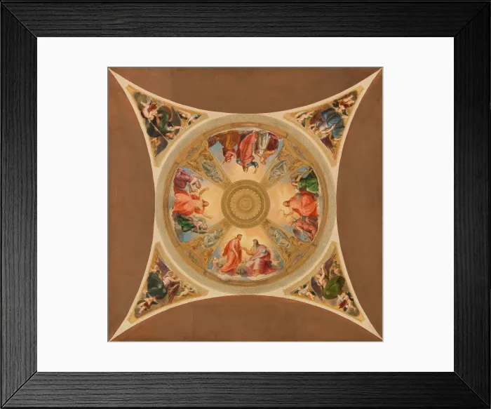 Framed Print : Sketch for the dome the church of Saint-Roch in Paris, c.1859. Creator: Adolphe Roger Framed Print : Sketch for the dome the church of Saint-Roch in Paris, c.1859. Creator: Adolphe Roger