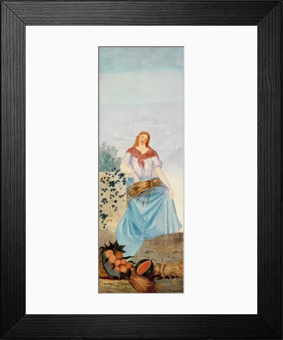 Framed Print : Les quatre saisons - L'été, c.1860. Creator: Paul Cezanne Framed Print : Les quatre saisons - L'été, c.1860. Creator: Paul Cezanne