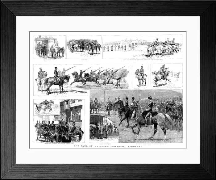 Framed Print : The Earl of Chester's Cheshire Yeomanry, 1890. Creator: Unknown Framed Print : The Earl of Chester's Cheshire Yeomanry, 1890. Creator: Unknown