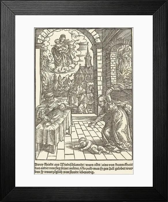 Framed Print : Zway khindt aus Windischlanndt... c. 1503. Creator: Master of the Legend Scenes Framed Print : Zway khindt aus Windischlanndt... c. 1503. Creator: Master of the Legend Scenes