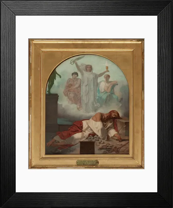 Framed Print : Esquisse pour l'église Saint-Jacques-du-Haut-le-Pas : Martyre de Saint Jacques, c.1860. Creator: Theodore Pierre Nicolas Maillot Framed Print : Esquisse pour l'église Saint-Jacques-du-Haut-le-Pas : Martyre de Saint Jacques, c.1860. Creator: Theodore Pierre Nicolas Maillot