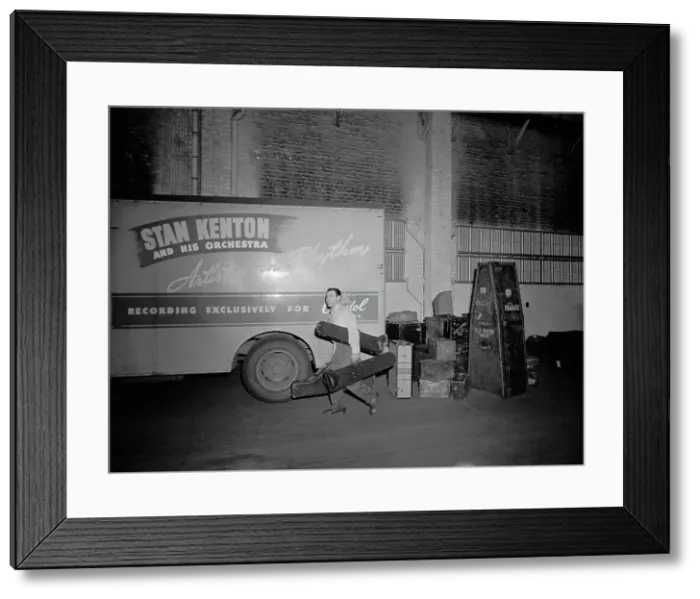 Framed Print : Stan Kenton Orchestra, 1947 or 1948. Creator: William Paul Gottlieb Framed Print : Stan Kenton Orchestra, 1947 or 1948. Creator: William Paul Gottlieb