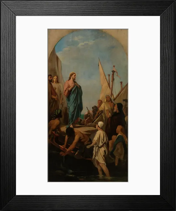 Framed Print : Esquisse pour Saint-Louis-en-l'Ile : Le Christ prêchant, c.1863. Creator: Camille Chazal Framed Print : Esquisse pour Saint-Louis-en-l'Ile : Le Christ prêchant, c.1863. Creator: Camille Chazal