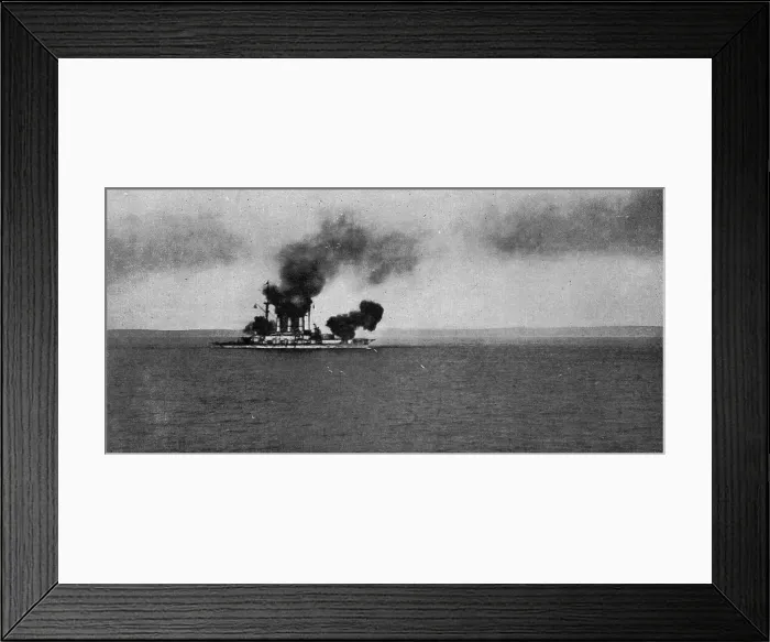 Framed Print : La premiere salve du cuirasse russe Etstafyi contre les fortifications de Varna, c1915. Creator: Unknown. La premiere salve du cuirasse russe Etstafyi contre les fortifications de Varna, c1915. Creator: Unknown Framed Print : La premiere salve du cuirasse russe Etstafyi contre les fortifications de Varna, c1915. Creator: Unknown. La premiere salve du cuirasse russe Etstafyi contre les fortifications de Varna, c1915. Creator: Unknown