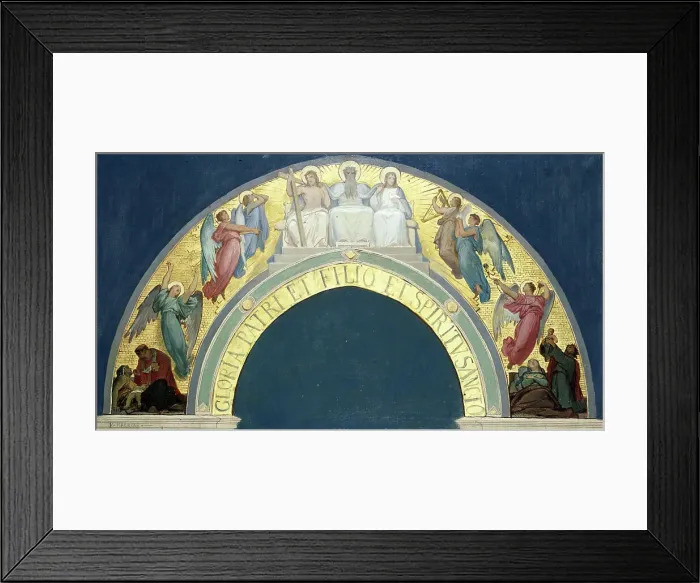 Framed Print : Esquisse pour l'église de la Trinité : Glorification de la Trinité, c.1864. Creator: Felix Joseph Barrias Framed Print : Esquisse pour l'église de la Trinité : Glorification de la Trinité, c.1864. Creator: Felix Joseph Barrias