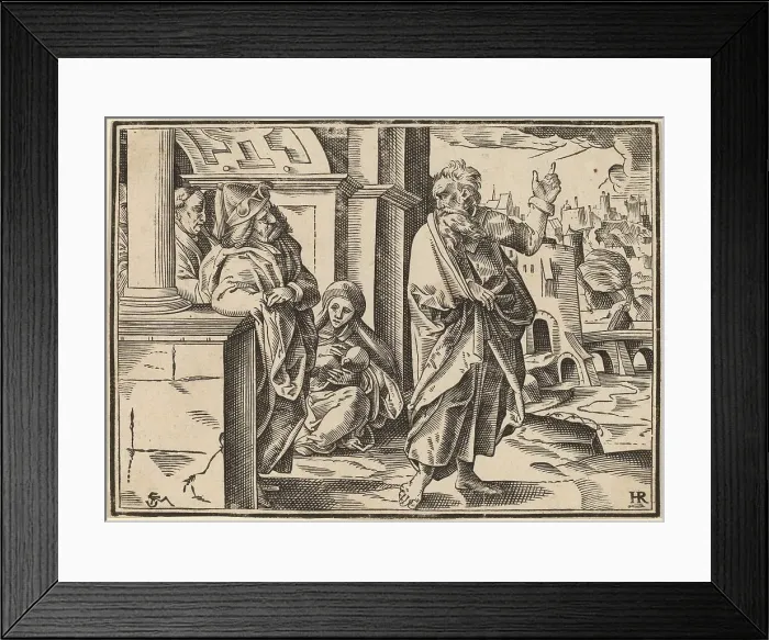 Framed Print : Christ Tells His Disciples of the Last Judgment, published 1630. Creator: Christoph Maurer Framed Print : Christ Tells His Disciples of the Last Judgment, published 1630. Creator: Christoph Maurer