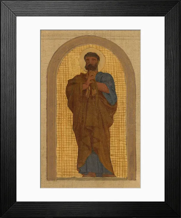 Framed Print : Esquisse pour l'église de la Trinité : L'Agneau pascal. Groupe d'anges adorateurs... c.1864. Creator: Armand Felix Marie Jobbe-Duval Framed Print : Esquisse pour l'église de la Trinité : L'Agneau pascal. Groupe d'anges adorateurs... c.1864. Creator: Armand Felix Marie Jobbe-Duval