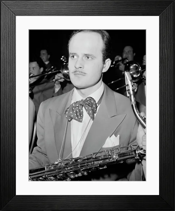 Framed Print : Portrait of a member of the Stan Kenton Orchestra, 1947 or 1948. Creator: William Paul Gottlieb Framed Print : Portrait of a member of the Stan Kenton Orchestra, 1947 or 1948. Creator: William Paul Gottlieb