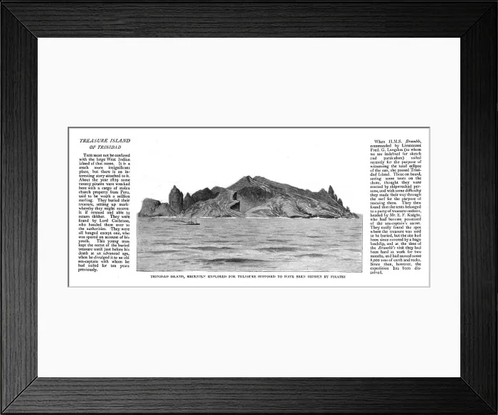 Framed Print : Trinidad Island, recently explored for Treasure supposed to have been hidden by Pirates; with stor Creator: Unknown Framed Print : Trinidad Island, recently explored for Treasure supposed to have been hidden by Pirates; with stor Creator: Unknown