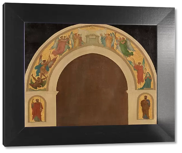 Esquisse pour l'église de la Trinité : L'Agneau pascal. Groupe d'anges adorateurs... c.1864. Creator: Armand Felix Marie Jobbe-Duval