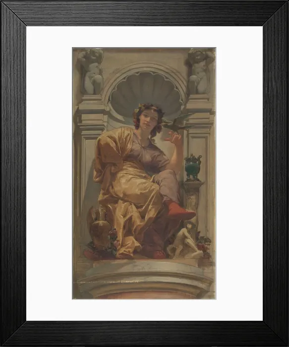 Framed Print : Sketch for the dome of the Denon pavilion at the Louvre: La fantaisie, c.1864. Creator: Charles Louis Lucien Muller Framed Print : Sketch for the dome of the Denon pavilion at the Louvre: La fantaisie, c.1864. Creator: Charles Louis Lucien Muller