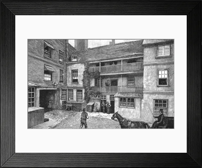 Framed Print : The Old Garter Inn at Windsor; recently pulled down, 1890. Creator: Unknown