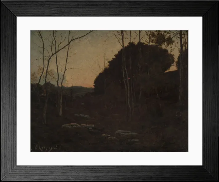 Framed Print : Clairière en forêt, Fontainebleau, c.1866. Creator: Henri-Joseph Harpignies Framed Print : Clairière en forêt, Fontainebleau, c.1866. Creator: Henri-Joseph Harpignies