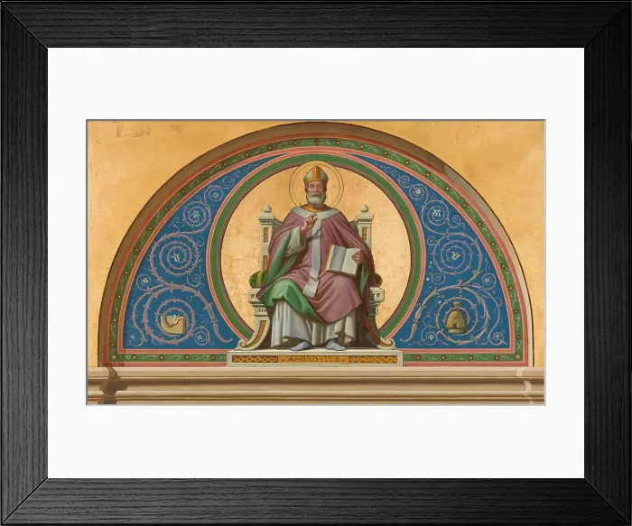 Framed Print : Sketch for the church of Saint-Ambroise : Saint Ambroise, c.1866. Creator: Joseph-Frédéric-Charles Soulacroix Framed Print : Sketch for the church of Saint-Ambroise : Saint Ambroise, c.1866. Creator: Joseph-Frédéric-Charles Soulacroix
