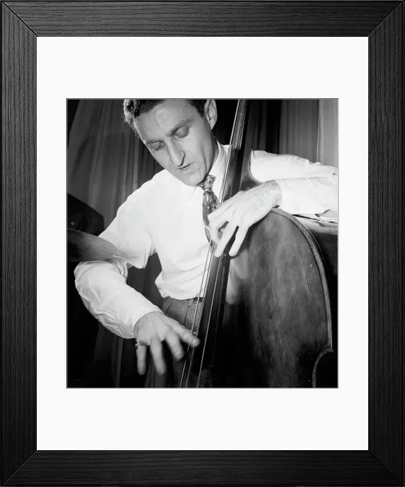 Framed Print : Portrait of Jack Lesberg, Eddie Condon's, New York, N.Y. ca. Sept. 1946. Creator: William Paul Gottlieb Framed Print : Portrait of Jack Lesberg, Eddie Condon's, New York, N.Y. ca. Sept. 1946. Creator: William Paul Gottlieb