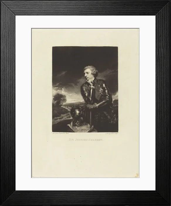 Framed Print : Sir Jeffery Amherst. Creator: Samuel William Reynolds Framed Print : Sir Jeffery Amherst. Creator: Samuel William Reynolds